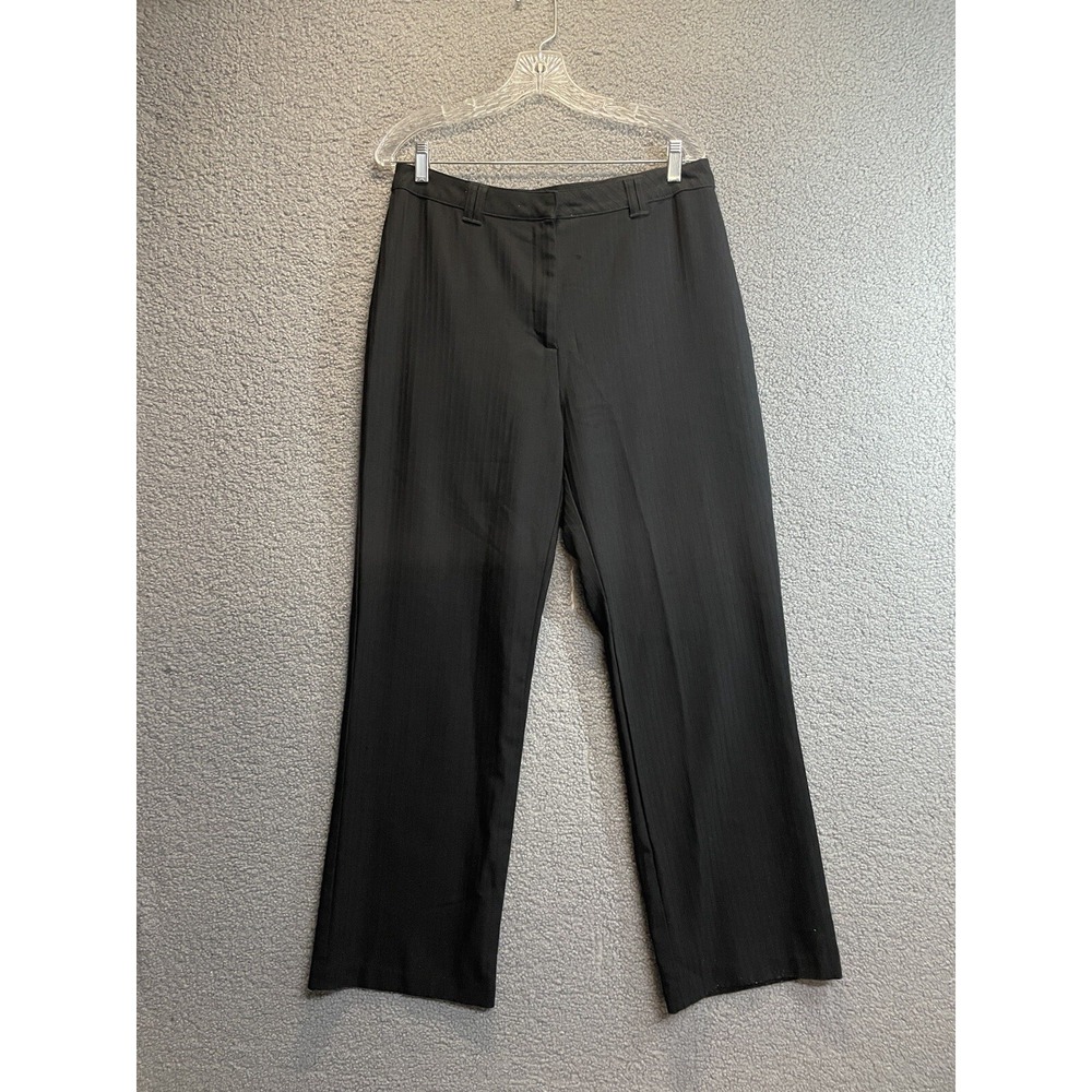 Bill Blass Women's Jeans Slacks Size 12 Black Solid‎ Color Bootcut Stretch